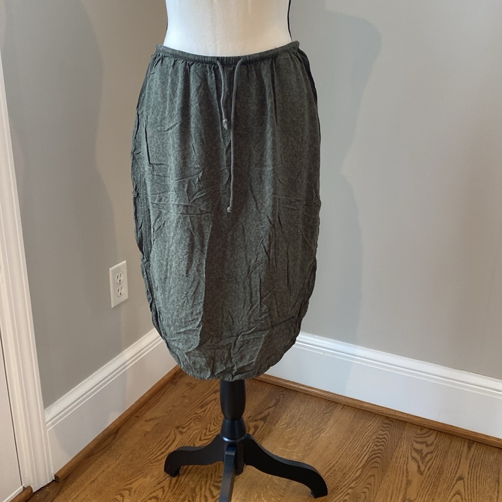 Roots size small olive neutral pull on drawstring skirt gorpcore granola beach